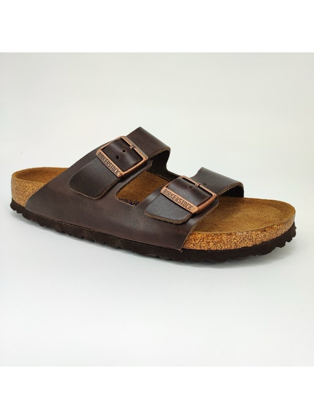 Birkenstock Arizona Two-Strap Sandal in Brown with Cork Footbed